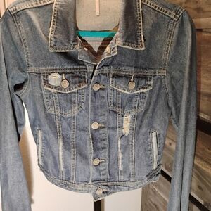 Stylish Blue Denim Woman Jacket
